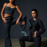Studded Corset and Bell Bottom Pant Set