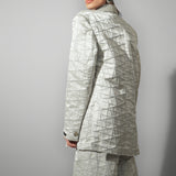 Silver Embroidered Pant Suit