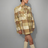 Silk Checkered Blazer