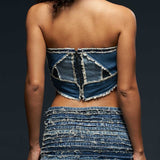 Patchwork Denim Corset