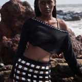 Embroidered Crochet Crop Top