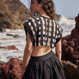 Gathered Linen Skirt