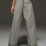 High Waist Striped Denim