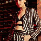 Stripe Blazer Set