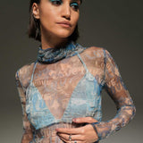 Denim Halter Bralet