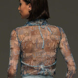 Love Print Bodysuit
