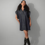 Embroidered Shirt Dress