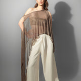 Drop Shoulder Draped Top