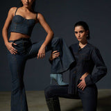 Studded Corset and Bell Bottom Pant Set