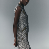 Silver Embroidered Dress