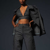 Striped Denim Co-ord Set