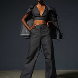 Striped Denim Co-ord Set