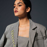 Striped Oversized Blazer