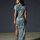 Sequin Love Print Midi Dress