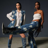 Tie-Dye Mid-Waist Cargo Pants