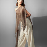 Drop Shoulder Draped Top
