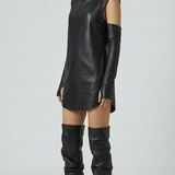 Black Short Leather Dress