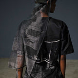 Black Denim Prints Saree