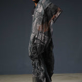 Black Denim Prints Saree