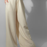 Beige Pleated Pants