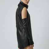 Black Short Leather Dress