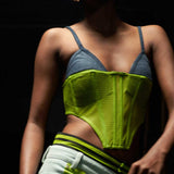 Contrast Corset Top