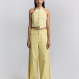 Patched Halter Neck Top