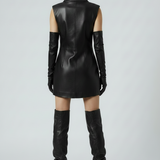 Black Short Leather Dress