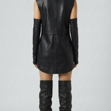 Black Short Leather Dress