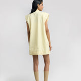 Yellow Checkered Biker Jacket