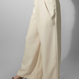Beige Pleated Pants