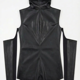 Black Short Leather Dress