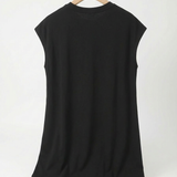 Black Embroidered T-Shirt Dress