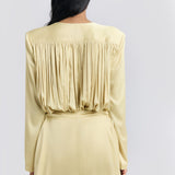 Satin Pleated Co-ord Set