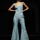 Jumpsuit with Neon Green Accent