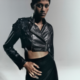 Cropped Biker Jacket
