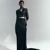 Leather Velvet Trail Skirt