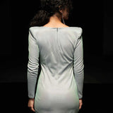 Metallic Fitted Dress