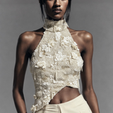 Hand Embroidered Halter Top