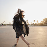 Black Linen Trench