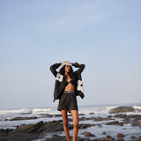 Black Linen Shorts