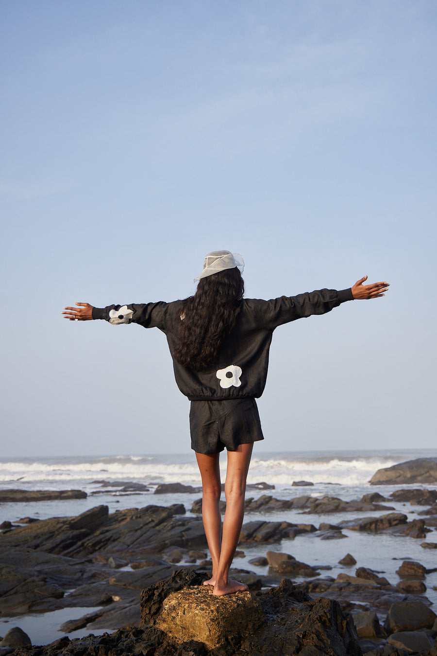 Black Linen Shorts