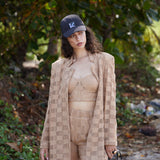 Beige Crochet Blazer