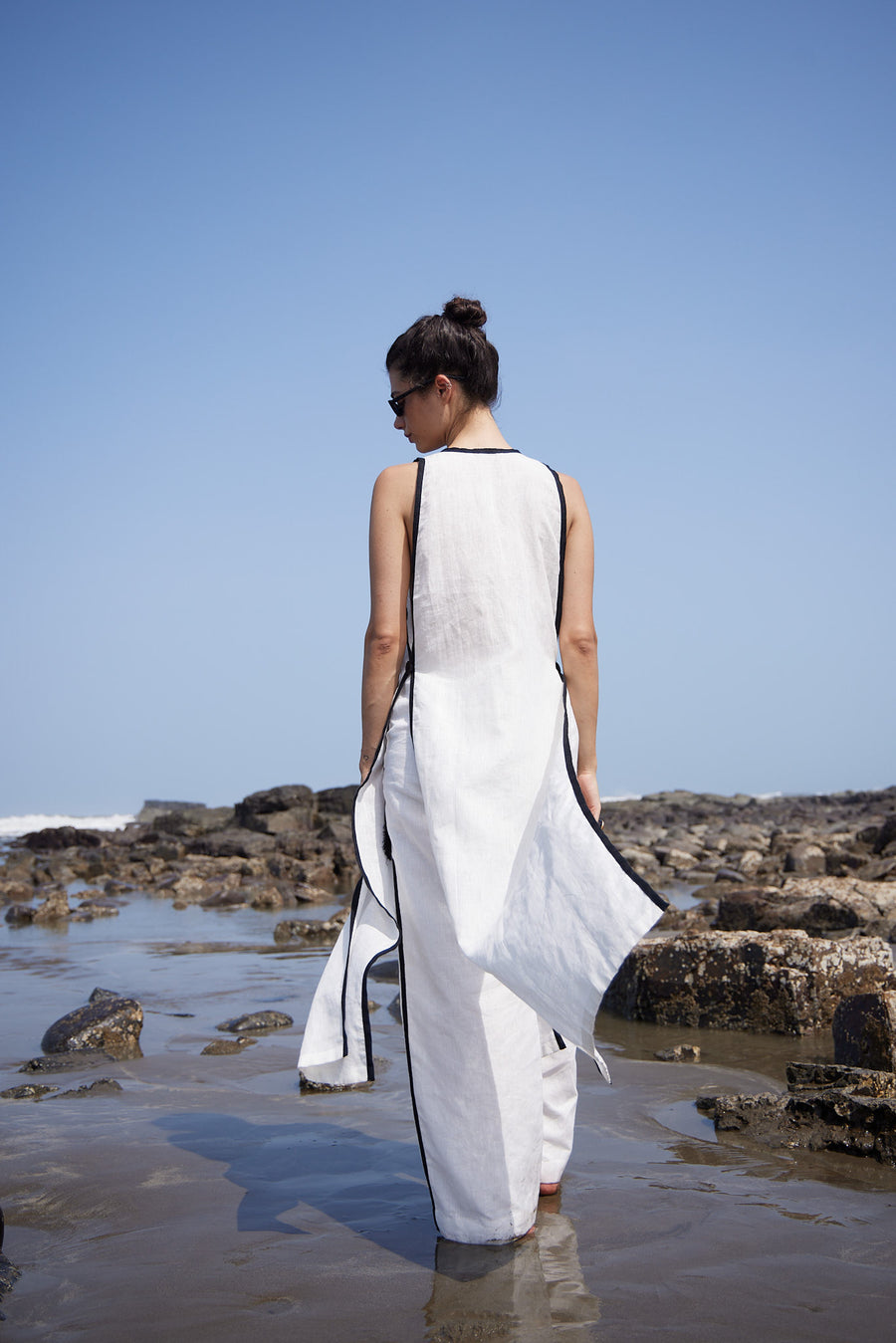 White Linen Long Top & Pant