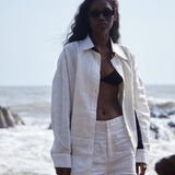 Linen Pintuck Shirt