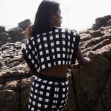 Linen Checkered Skirt