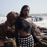 Linen Checkered Skirt