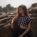 Linen Checkered Top
