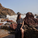 Gathered Linen Skirt