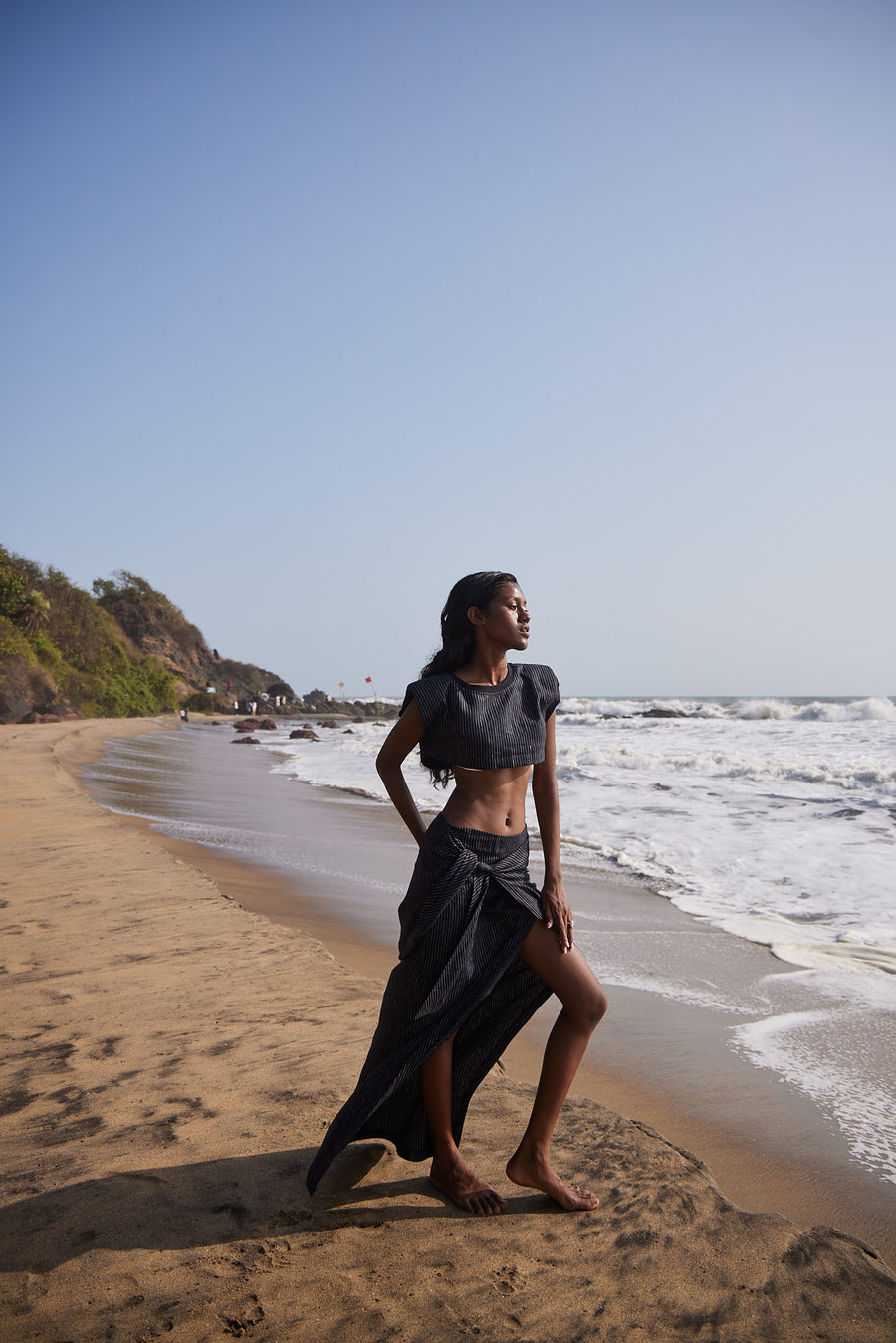 Striped Linen top and Skirt